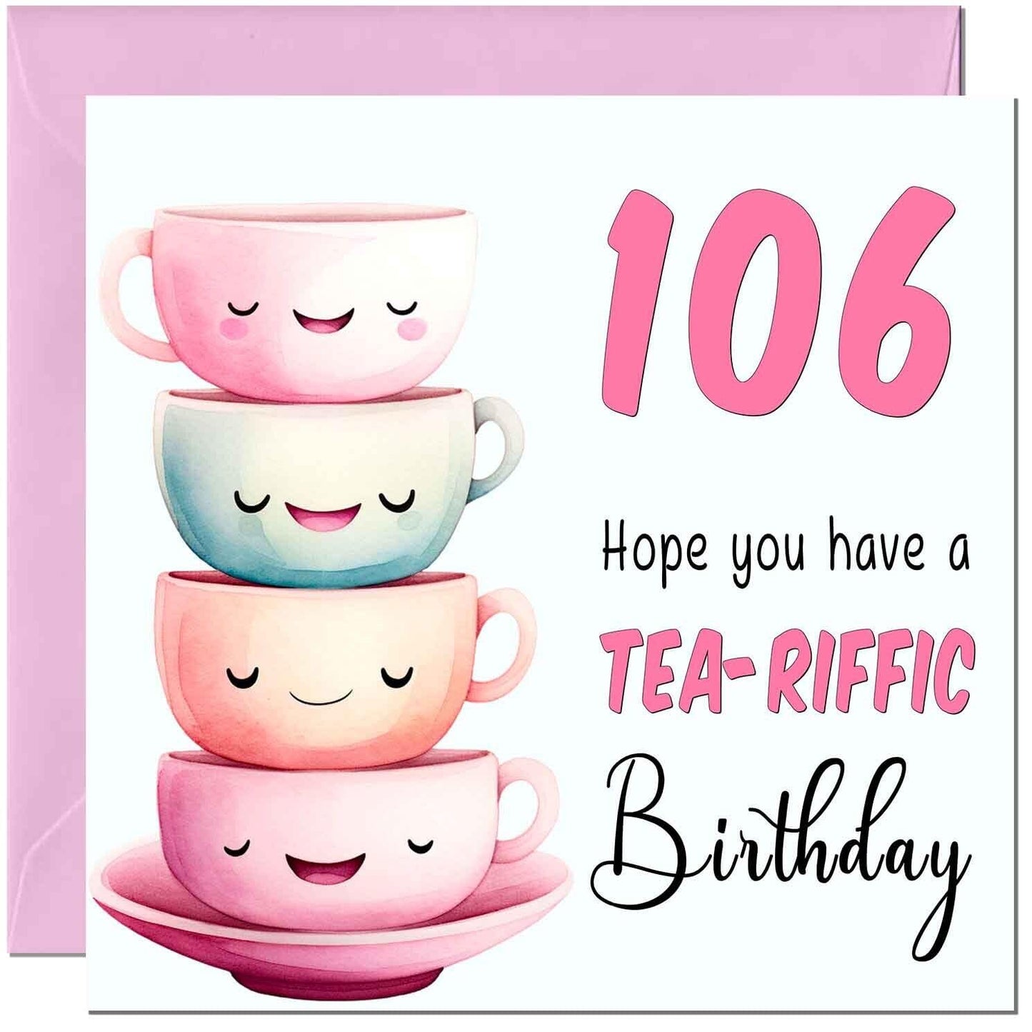 Birthday Card for Women Tea-Riffic Cute