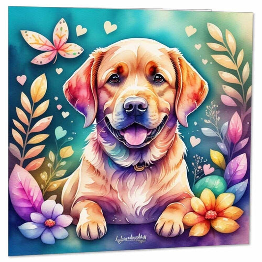 Cute Labrador Greeting Card Labrador Dog Birthday Card 145 x 145mm