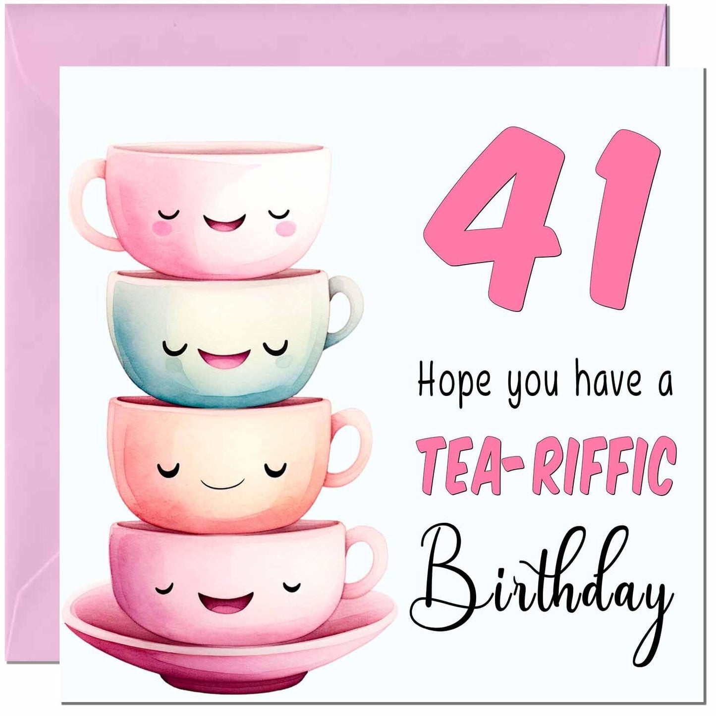 Birthday Card for Women Tea-Riffic Cute