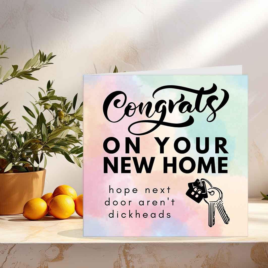 Funny House warming Cards Rude - Di**Heads - banter Joke New Home card