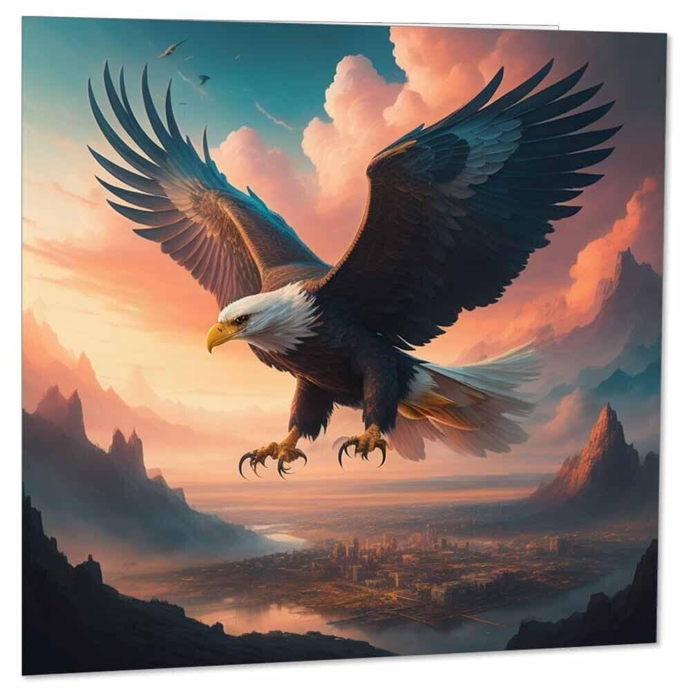 Eagle Greeting Card Birthday Card 145 x 145mm