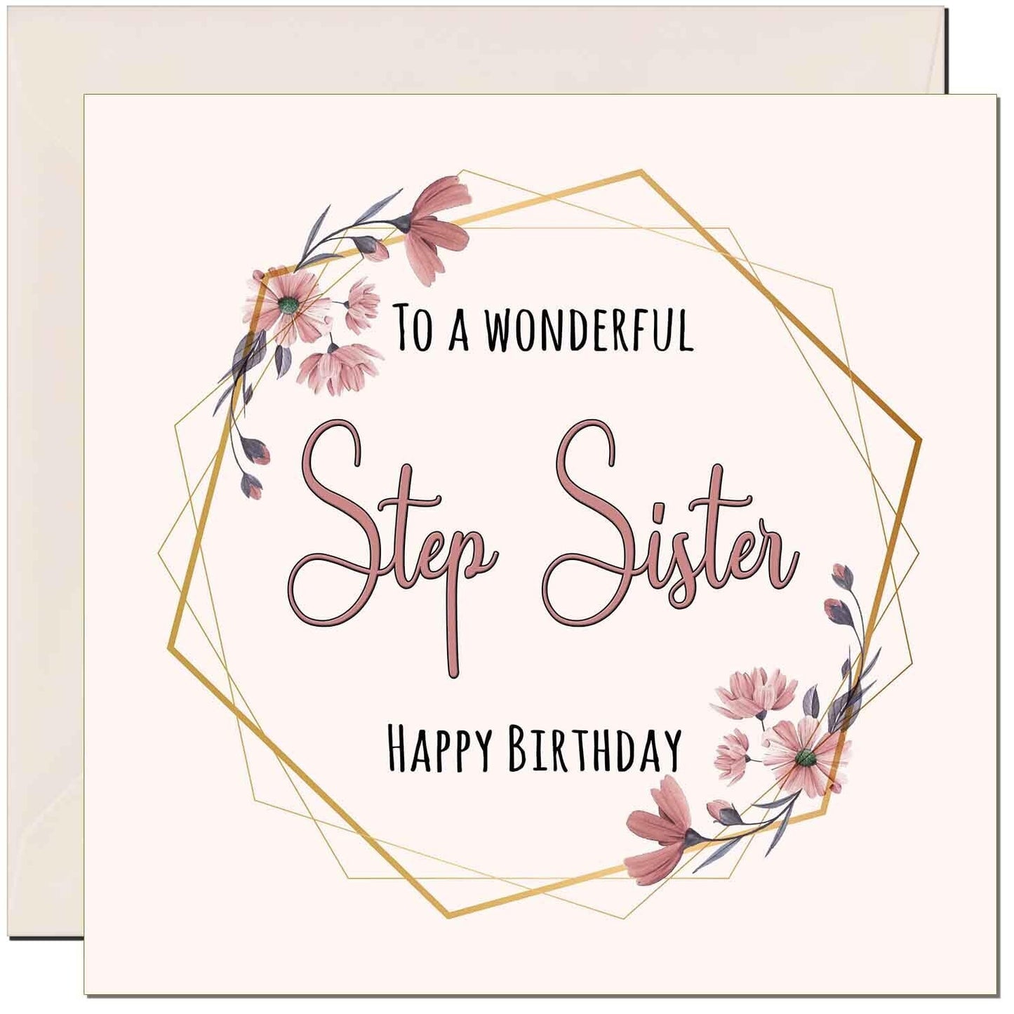 Floral Birthday Card for Women Elegant Beautiful