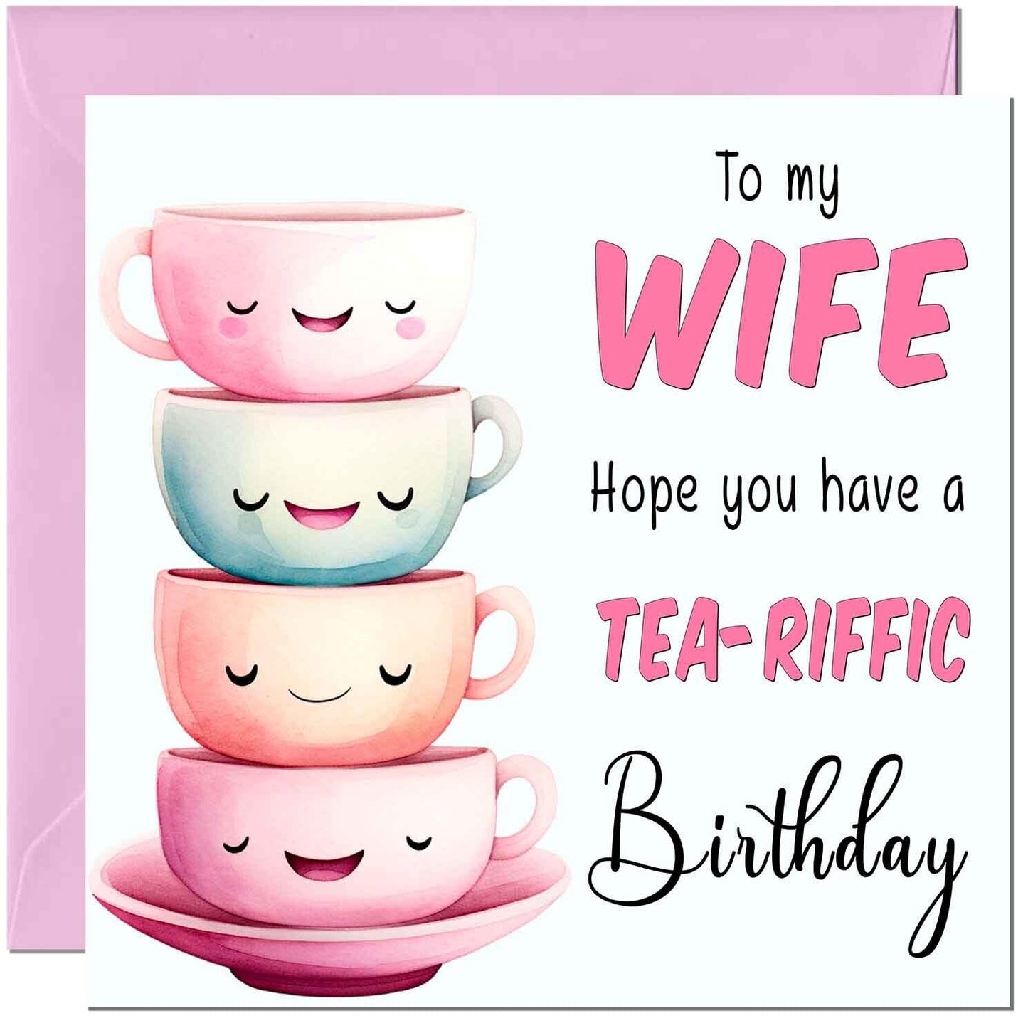 Birthday Card for Women Tea-Riffic Cute