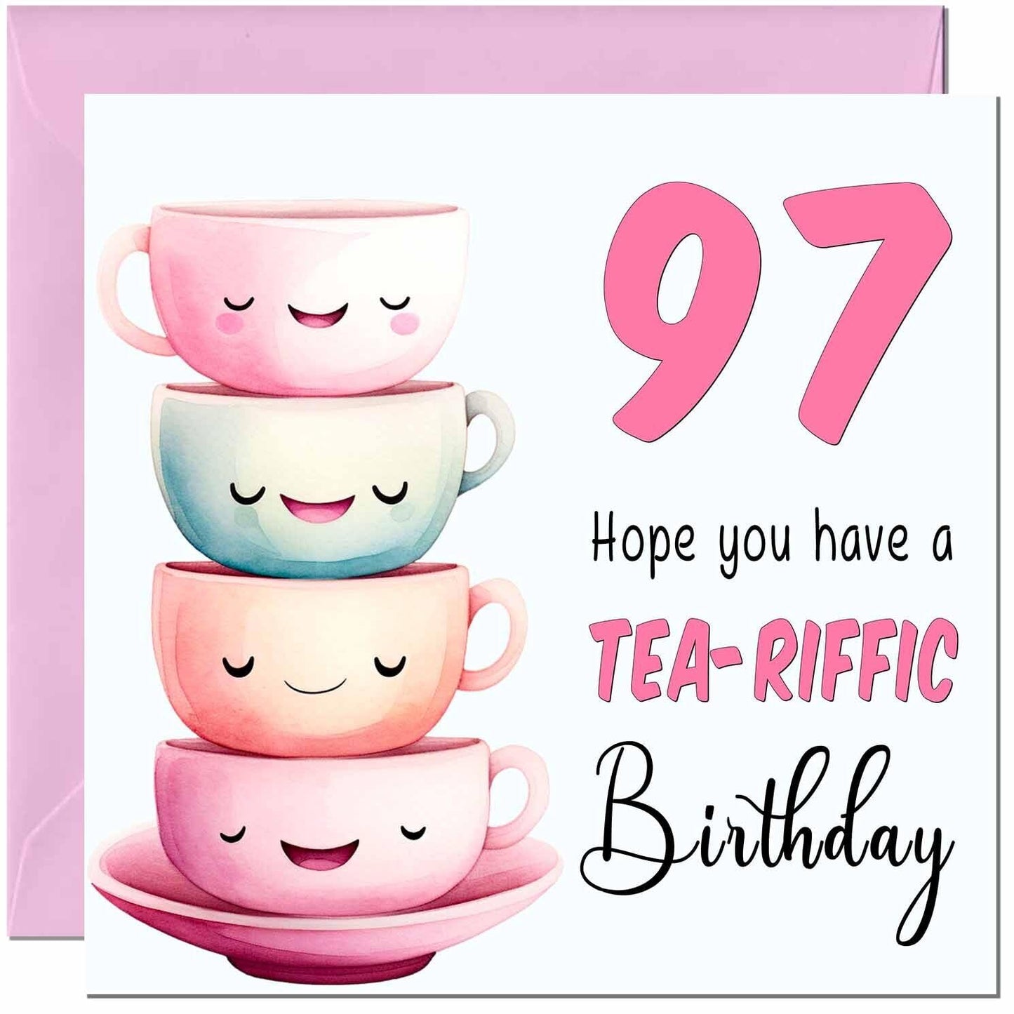 Birthday Card for Women Tea-Riffic Cute