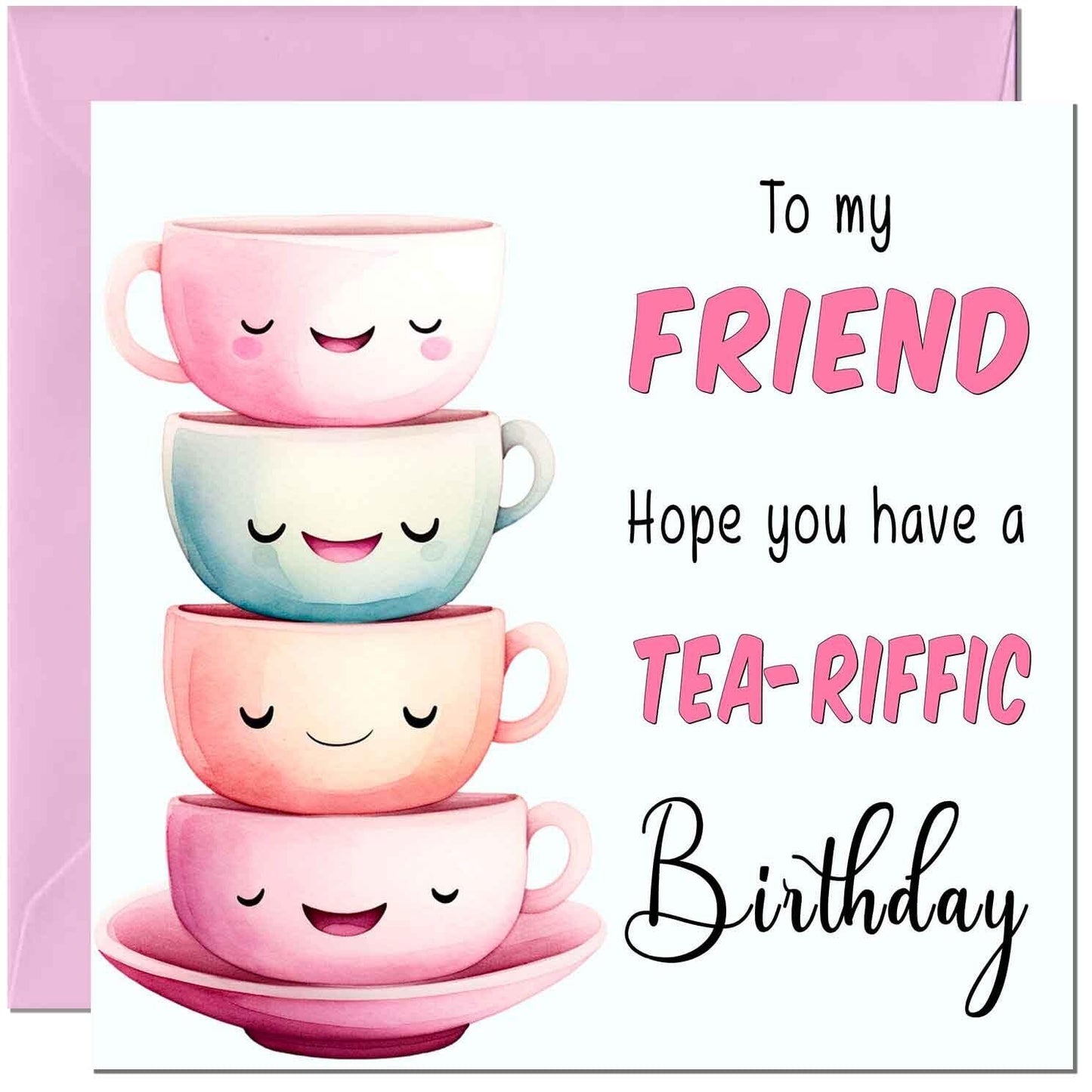 Birthday Card for Women Tea-Riffic Cute