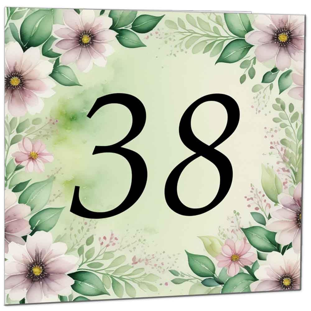 80th Birthday Card for Women Men - Green Floral Birthday Cards for 80 year old Lady Eighty Eightieth Ladies Grandma Nan Aunt Mum Sister Mom Friend