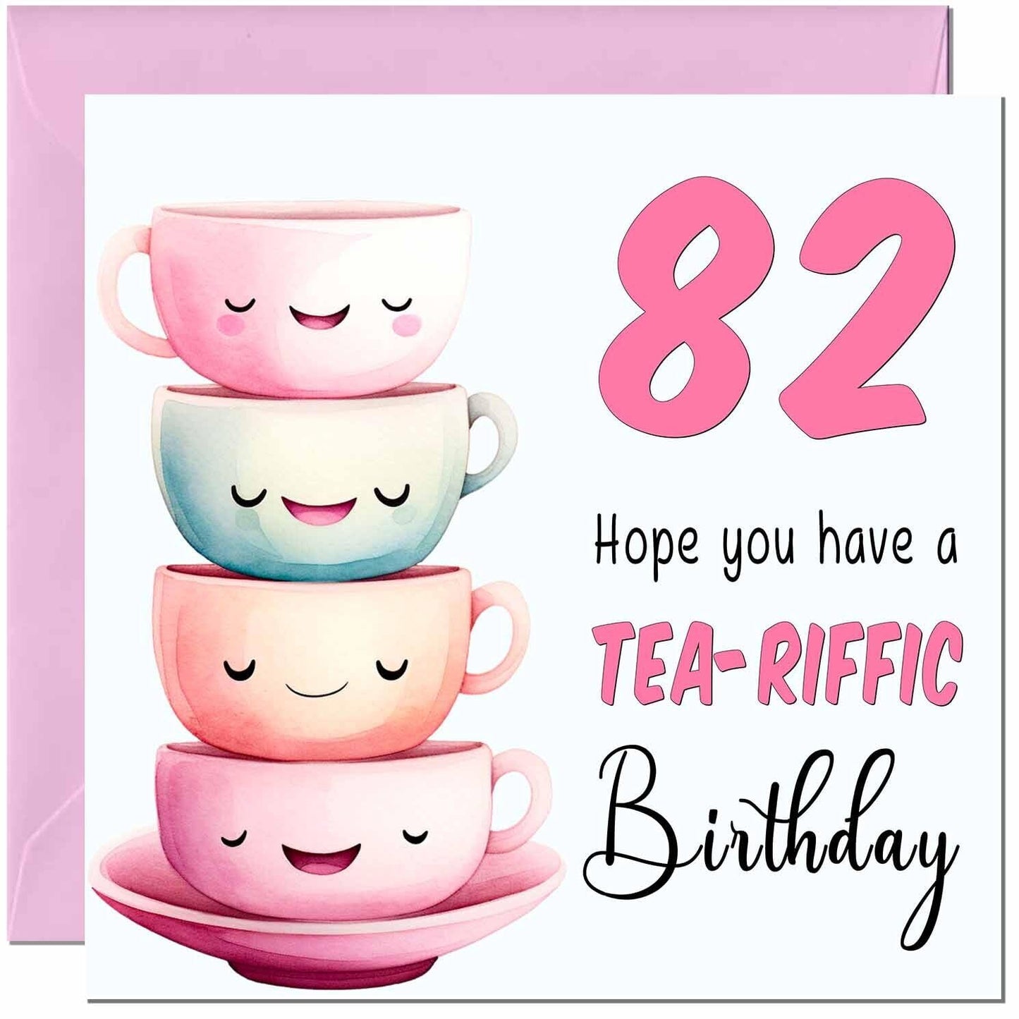 Birthday Card for Women Tea-Riffic Cute