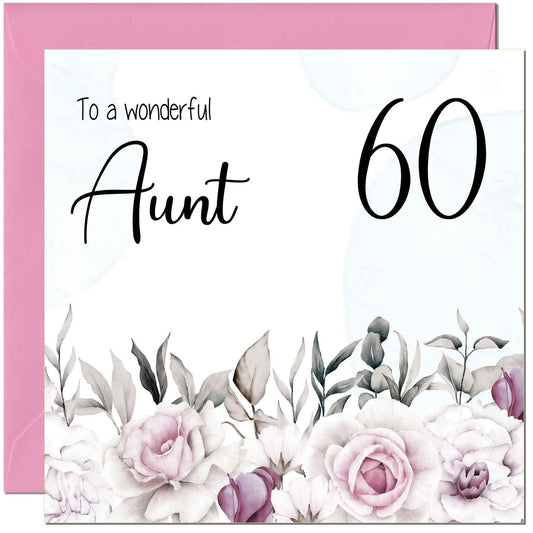 Aunt Birthday Card Floral Elegant Best Auntie's