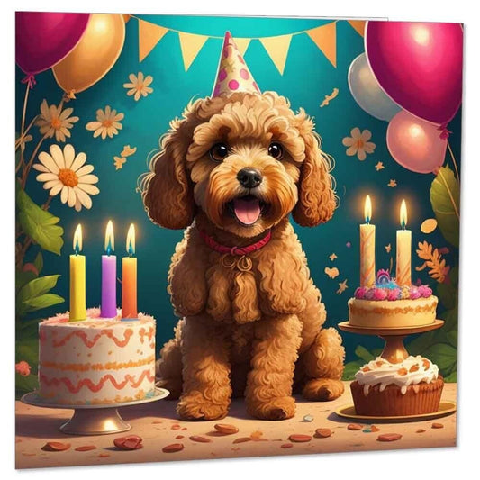 Cockapoo Birthday Card - 145mm x 145mm