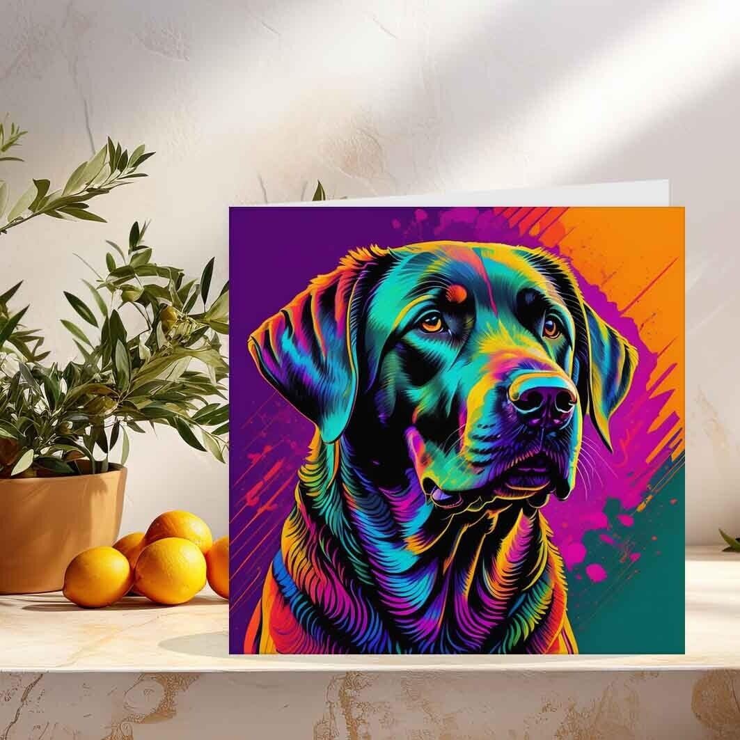 Labrador Dog Greeting Card 145 x 145mm Labrador bday Card