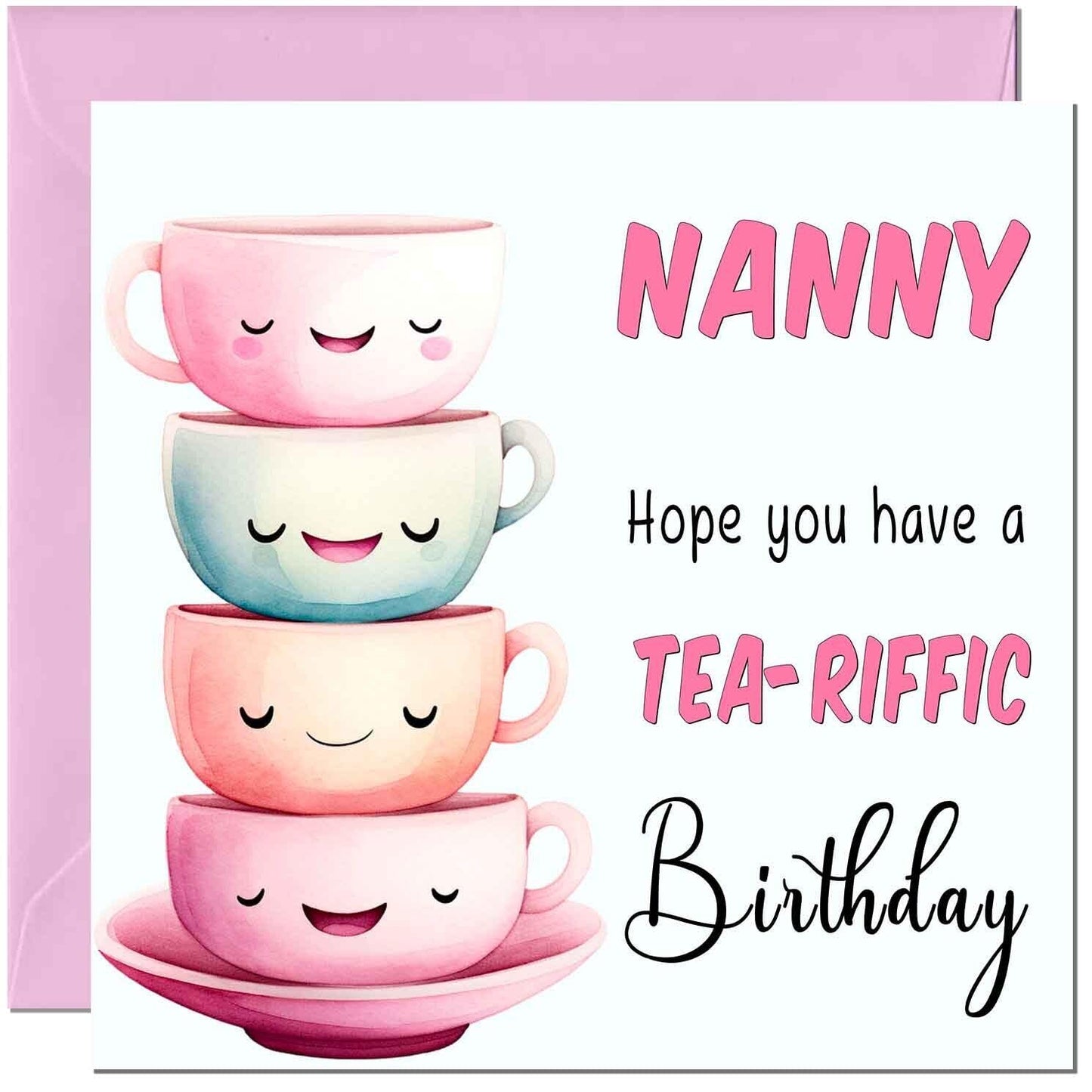 Birthday Card for Women Tea-Riffic Cute