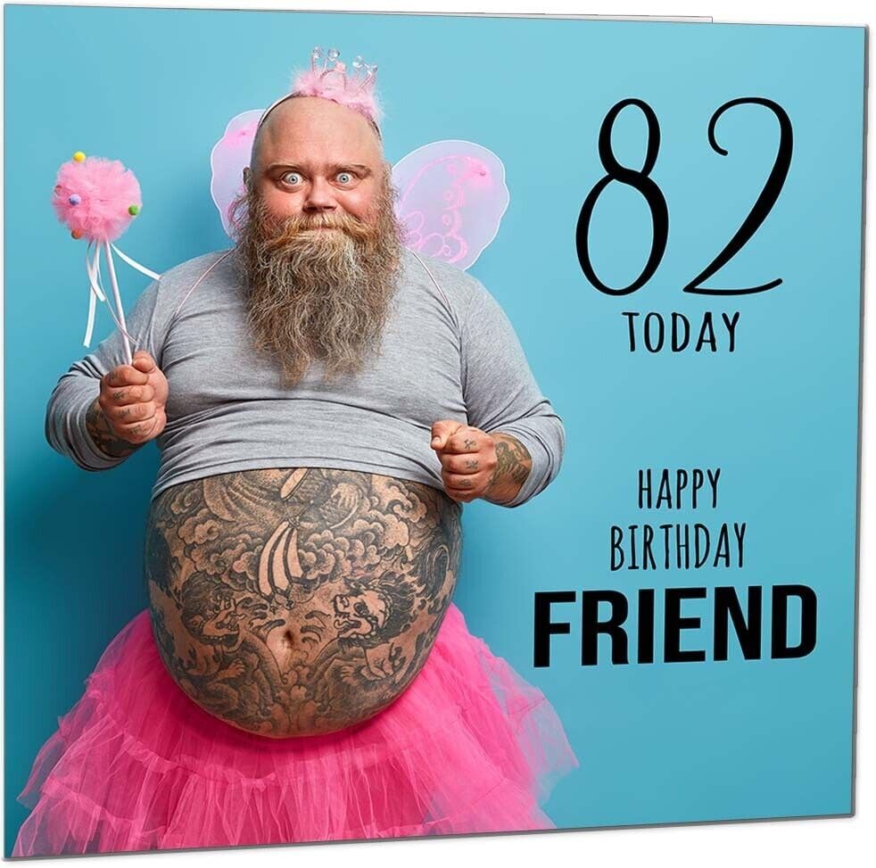 Friends Funny Birthday Card - Bearded Man Joke Funny Best Friend