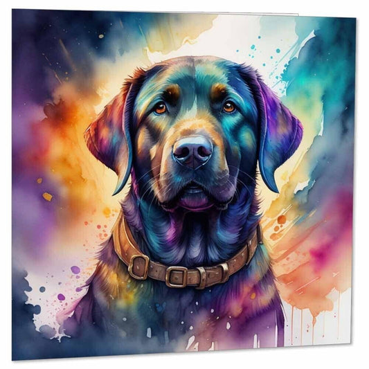 Watercolour Labrador Greeting Card Labrador Dog Birthday Card 145 x 145mm