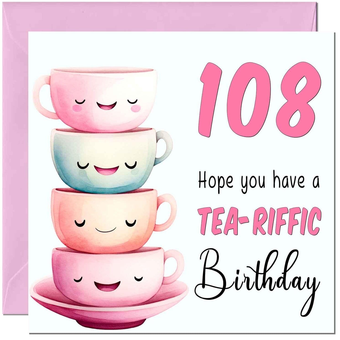 Birthday Card for Women Tea-Riffic Cute