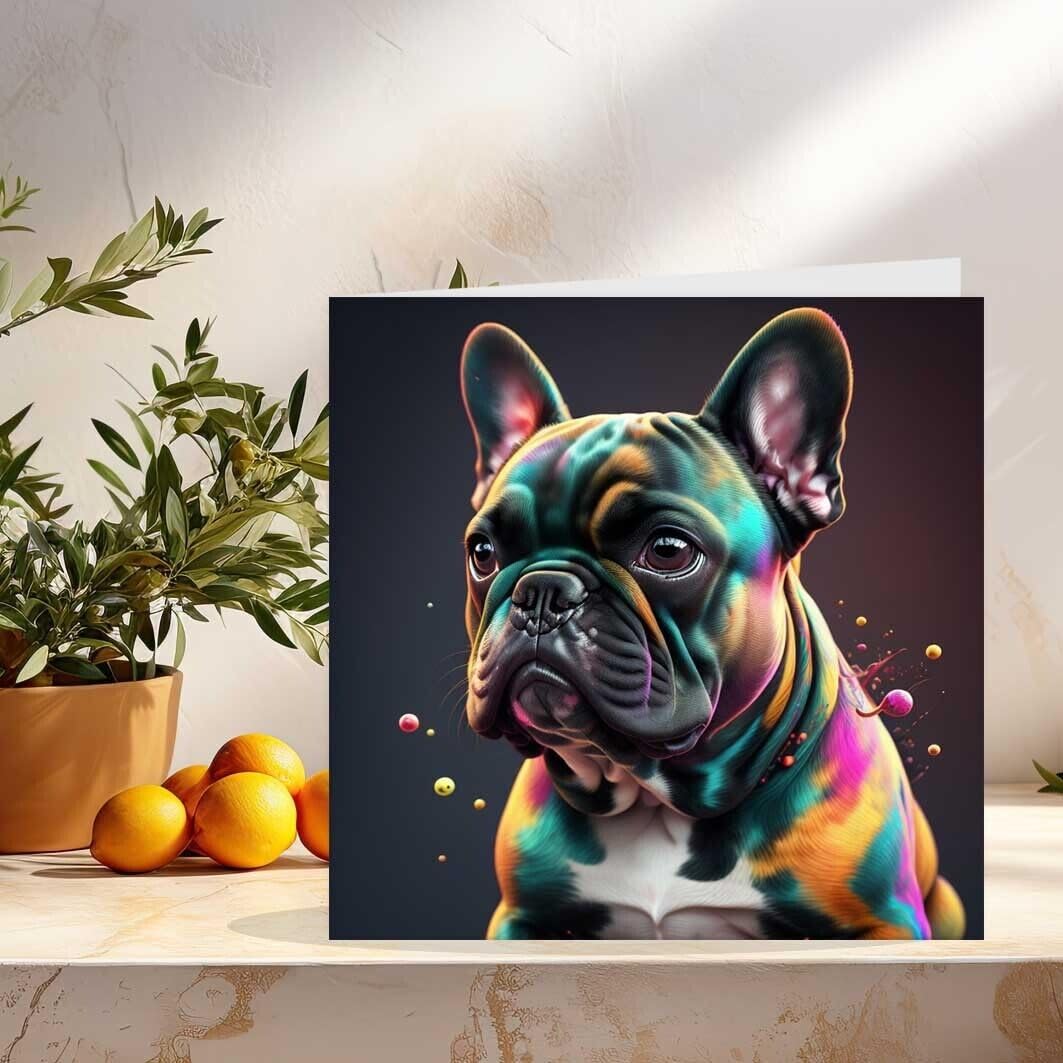 French Bulldog Greeting Card - 145mm x 145mm