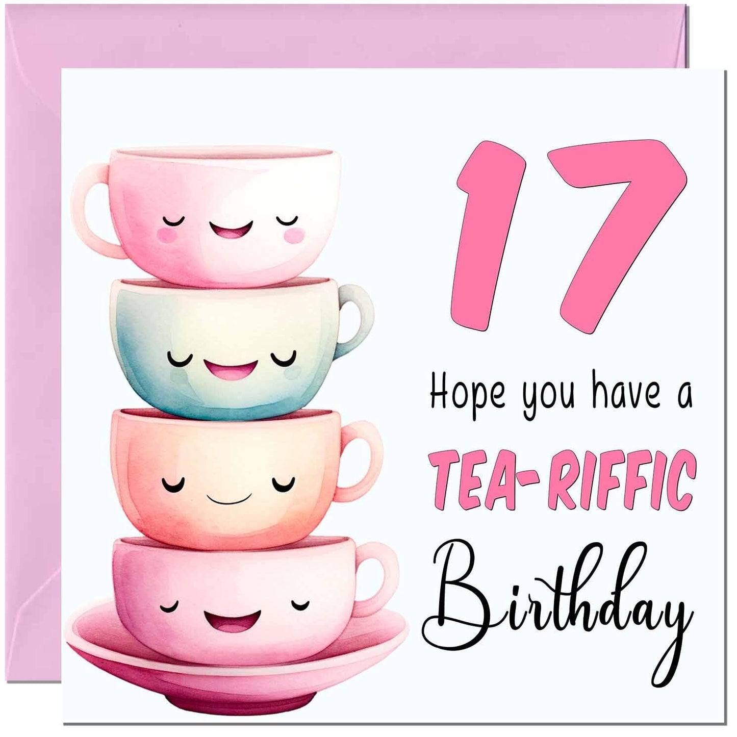 Birthday Card for Women Tea-Riffic Cute