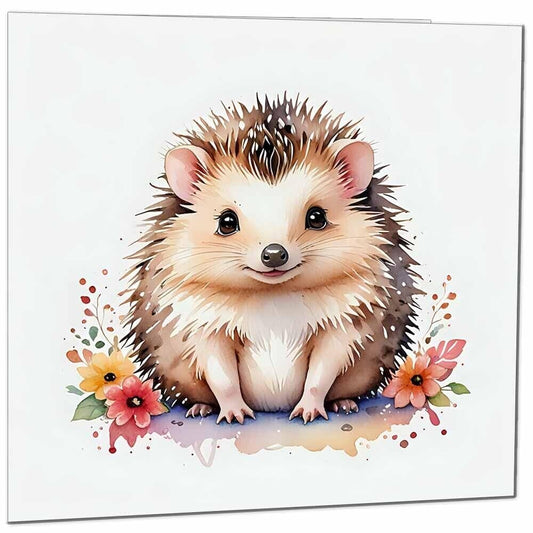 Hedgehog Greeting Card - Cute Animal Illustration