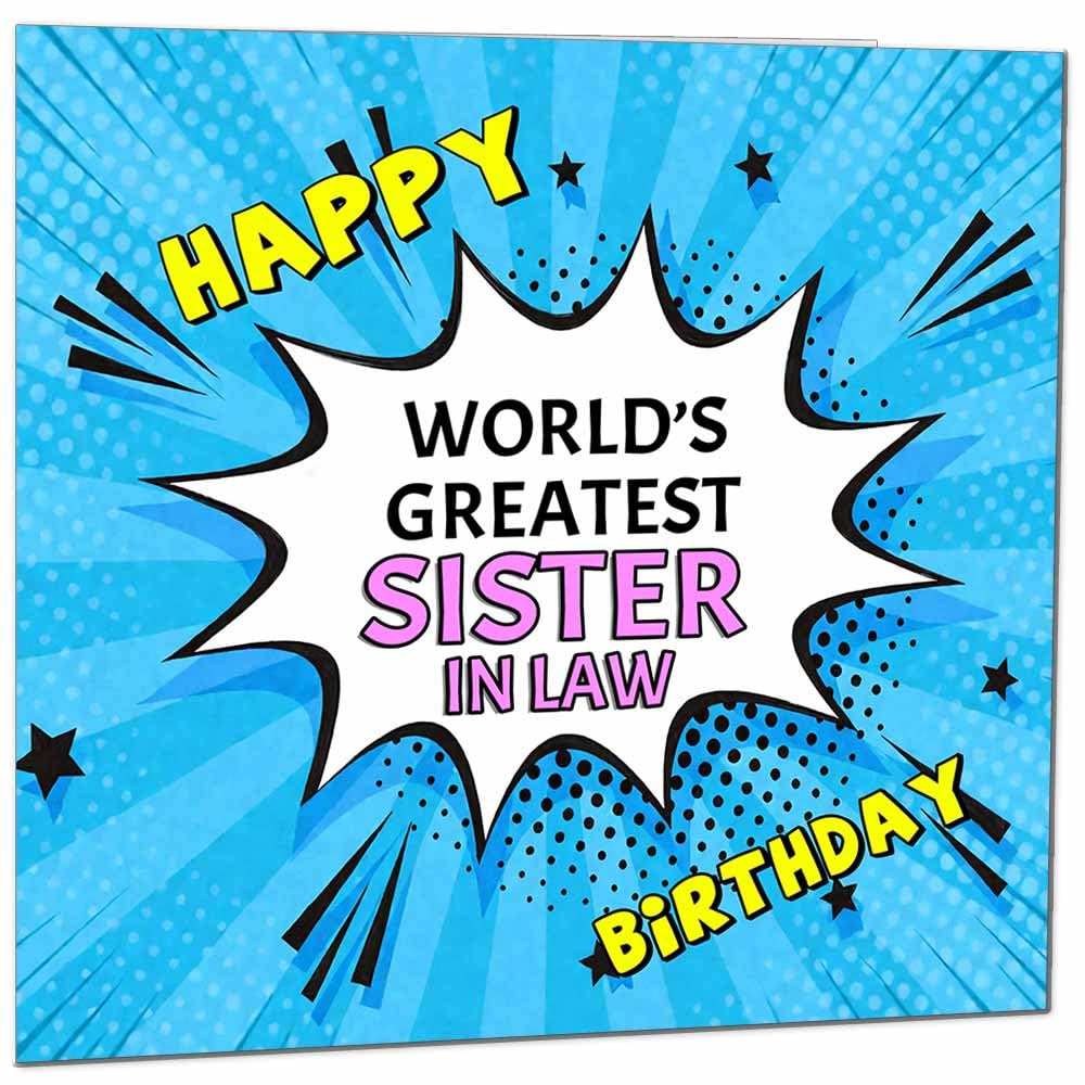 Wife Birthday Card - World's Greatest - Comic Book Pop Art Style Birthday Card for Wife