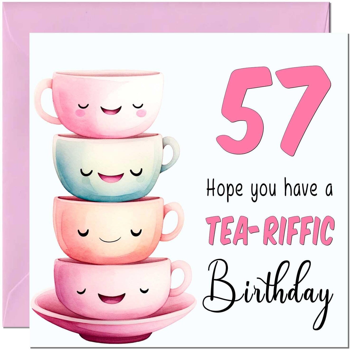 Birthday Card for Women Tea-Riffic Cute