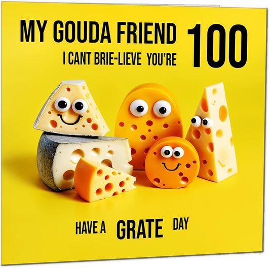Friend Birthday Card - Cheese Pun Funny Best Friend