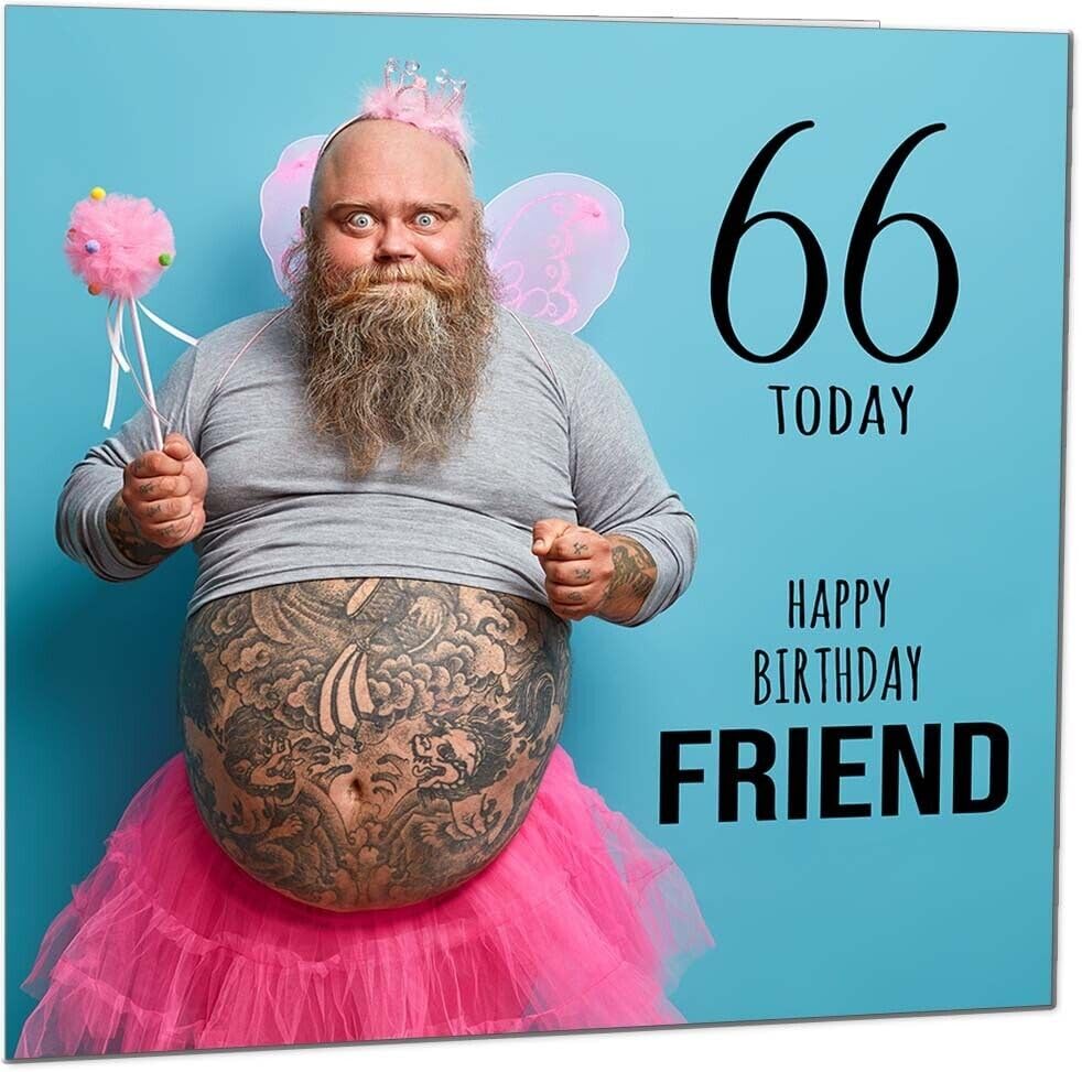 Friends Funny Birthday Card - Bearded Man Joke Funny Best Friend