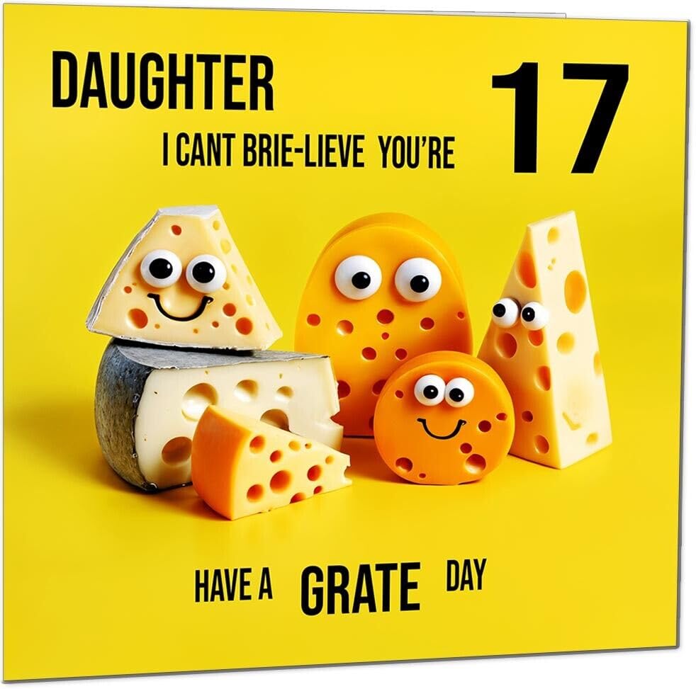 Daughter Birthday Card - Cheese Pun Funny Daughters