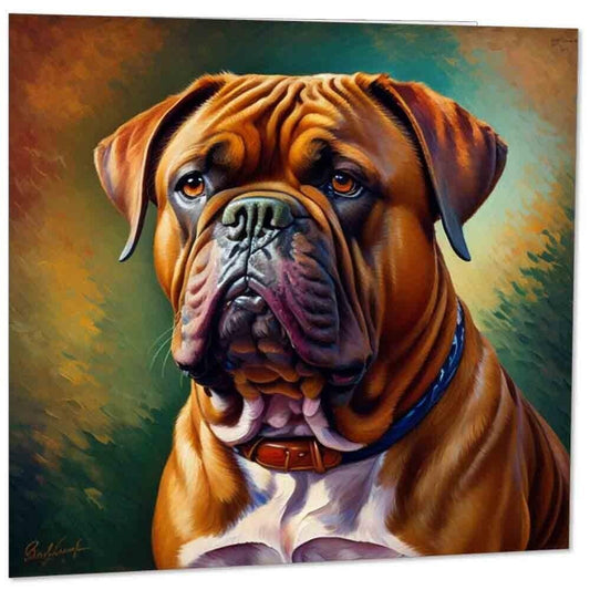 Dogue de Bordeaux Greeting Card - Dog Card With Envelope 145mm x 145mm
