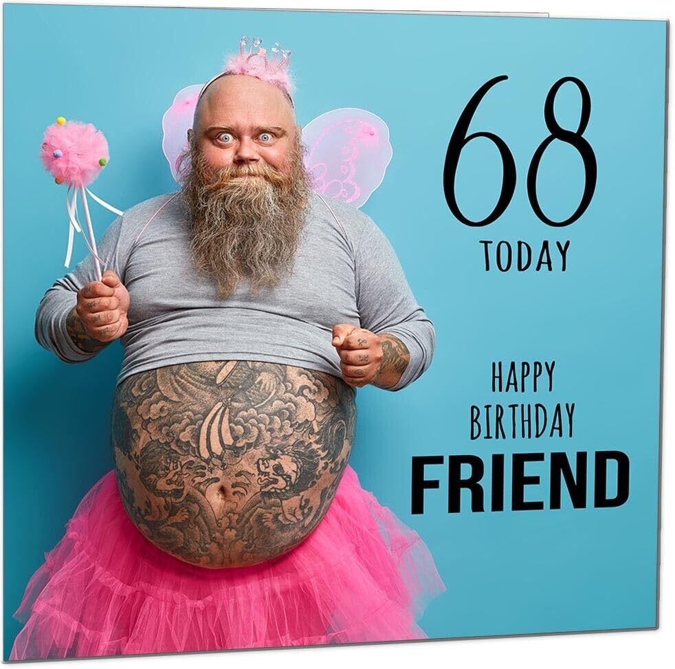 Friends Funny Birthday Card - Bearded Man Joke Funny Best Friend