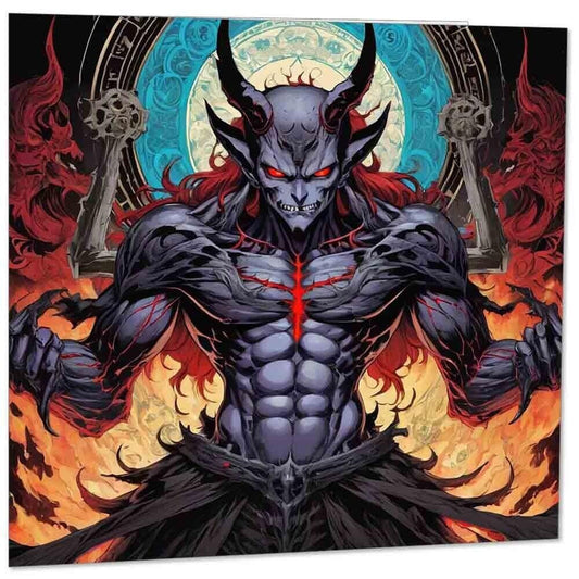Anime Demon Greeting Card - Devil Fantasy Card 145mm x 145mm