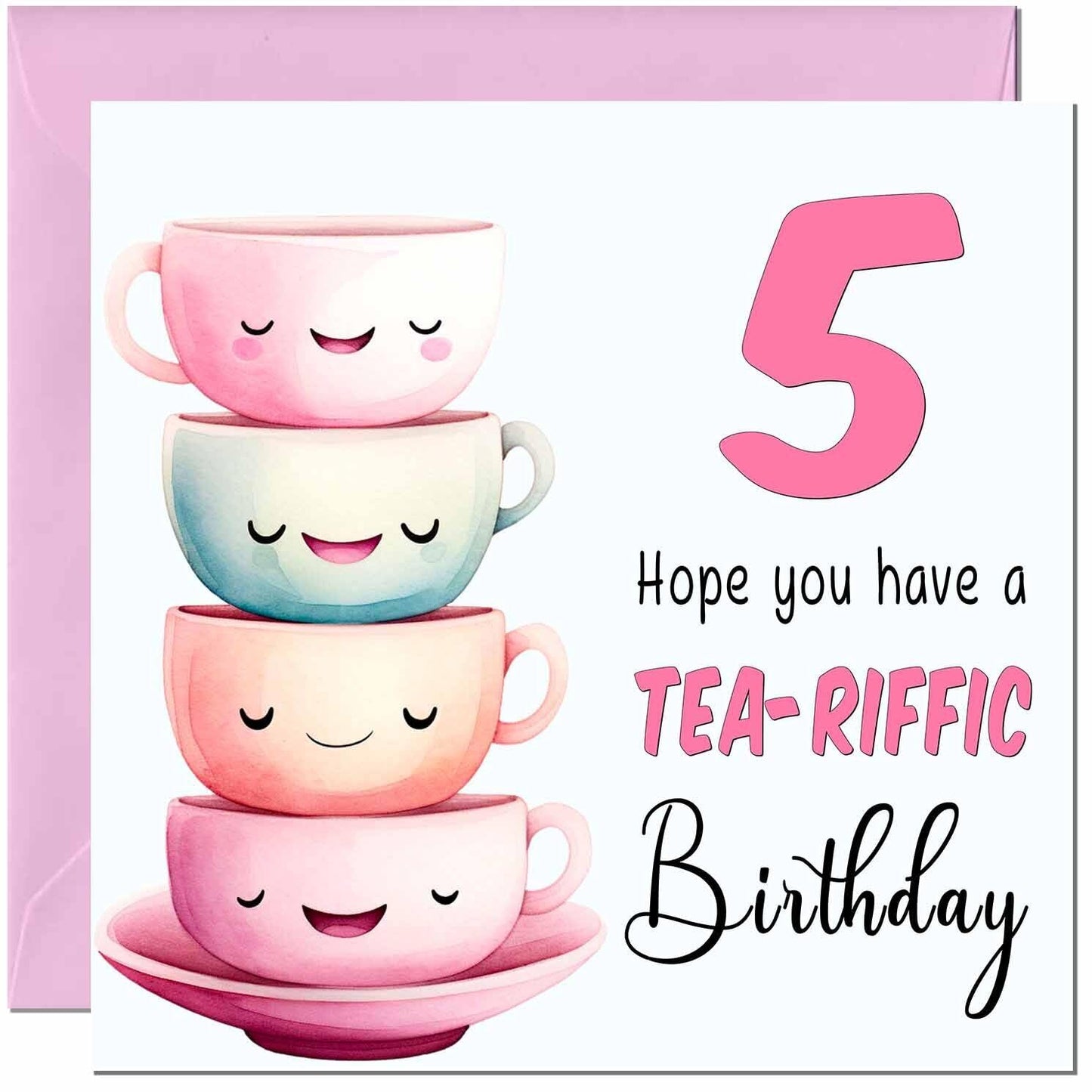 Birthday Card for Women Tea-Riffic Cute