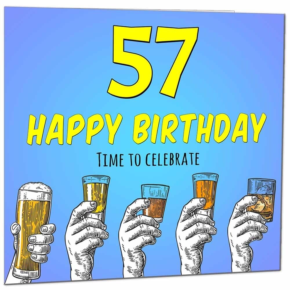 Birthday Card for Men Him Beer Drinks Men's