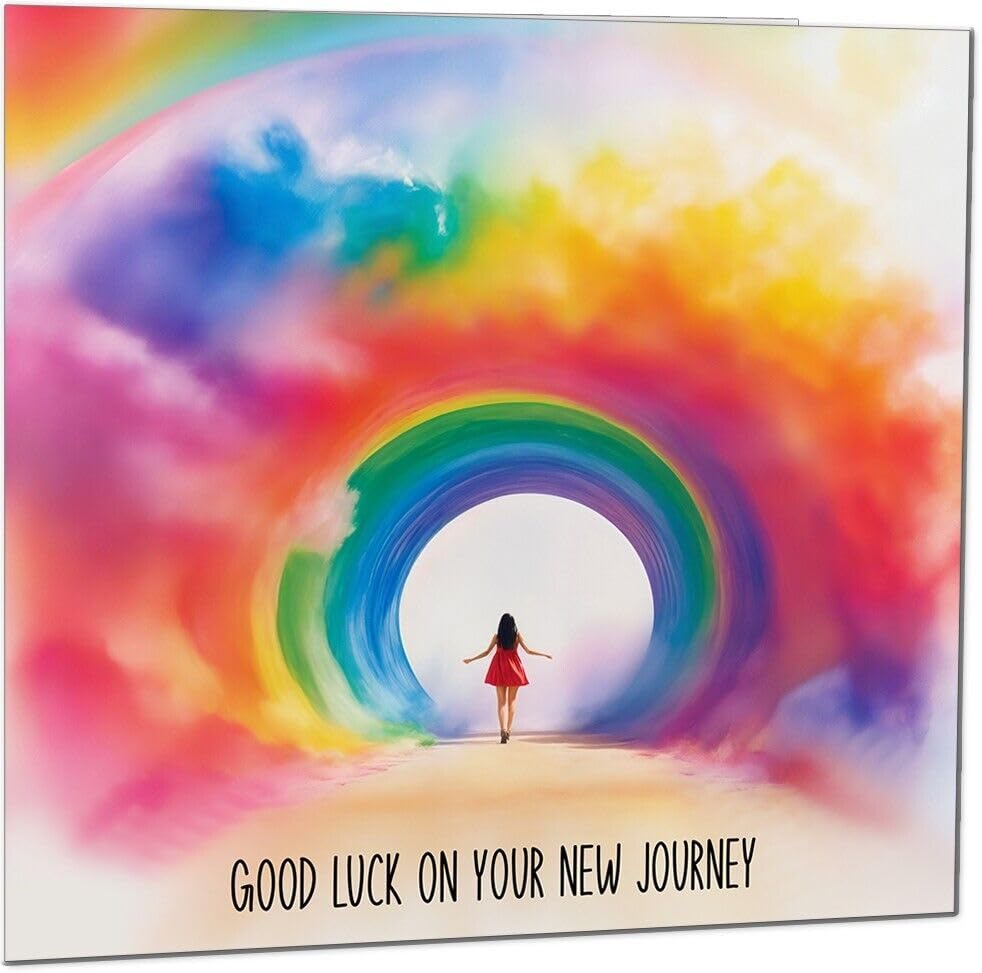 Good Luck Card - New Journey - New Job Card, Colleague Co Worker Leaving Card, New Baby Card, New Home Card 145 x 145mm