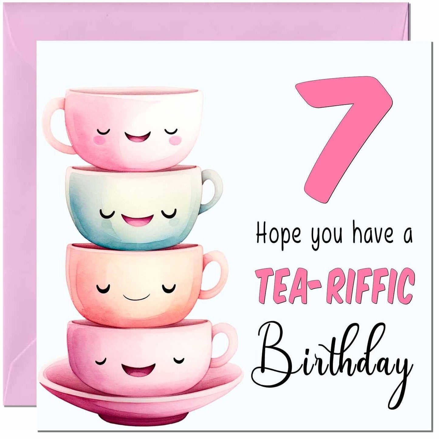 Birthday Card for Women Tea-Riffic Cute