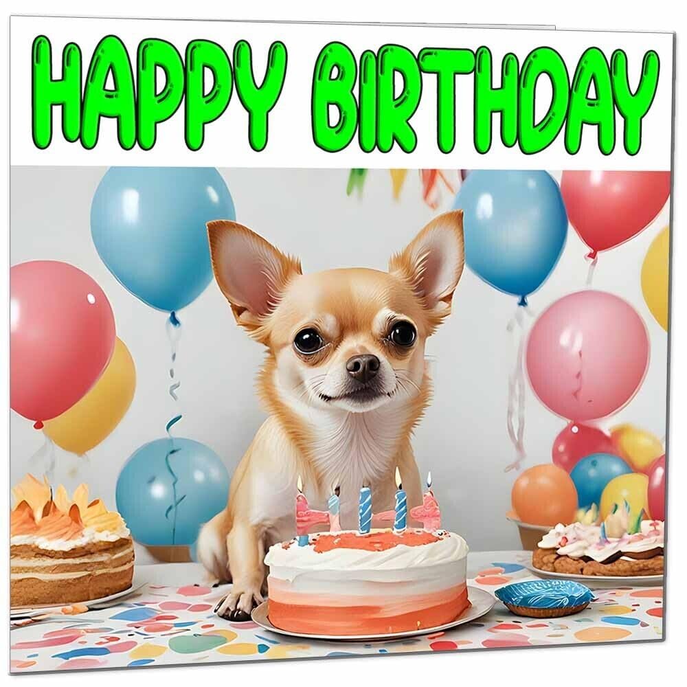 Chihuahua Birthday Card - Fun Dog Birthday Card - 145 x 145mm