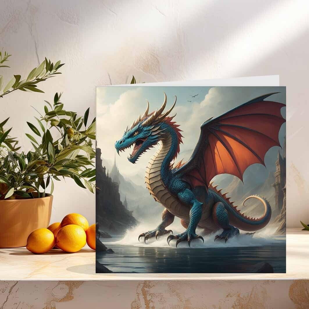 Dragon Greeting Card Fantasy Birthday Cards 145 x 145mm