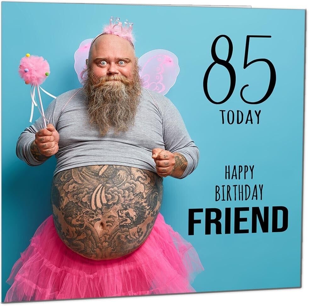Friends Funny Birthday Card - Bearded Man Joke Funny Best Friend
