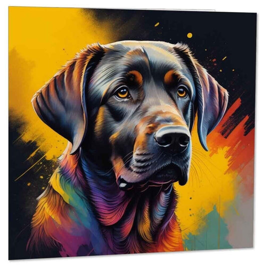 Labrador Birthday Card Watercolour 145mm x 145mm