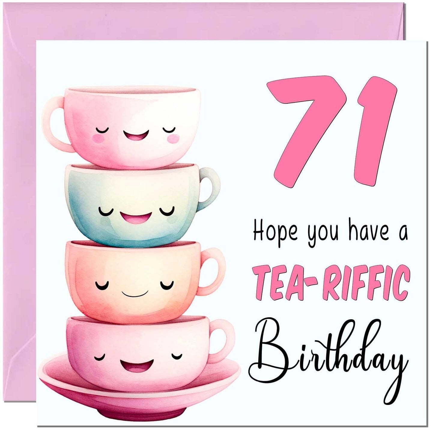 Birthday Card for Women Tea-Riffic Cute