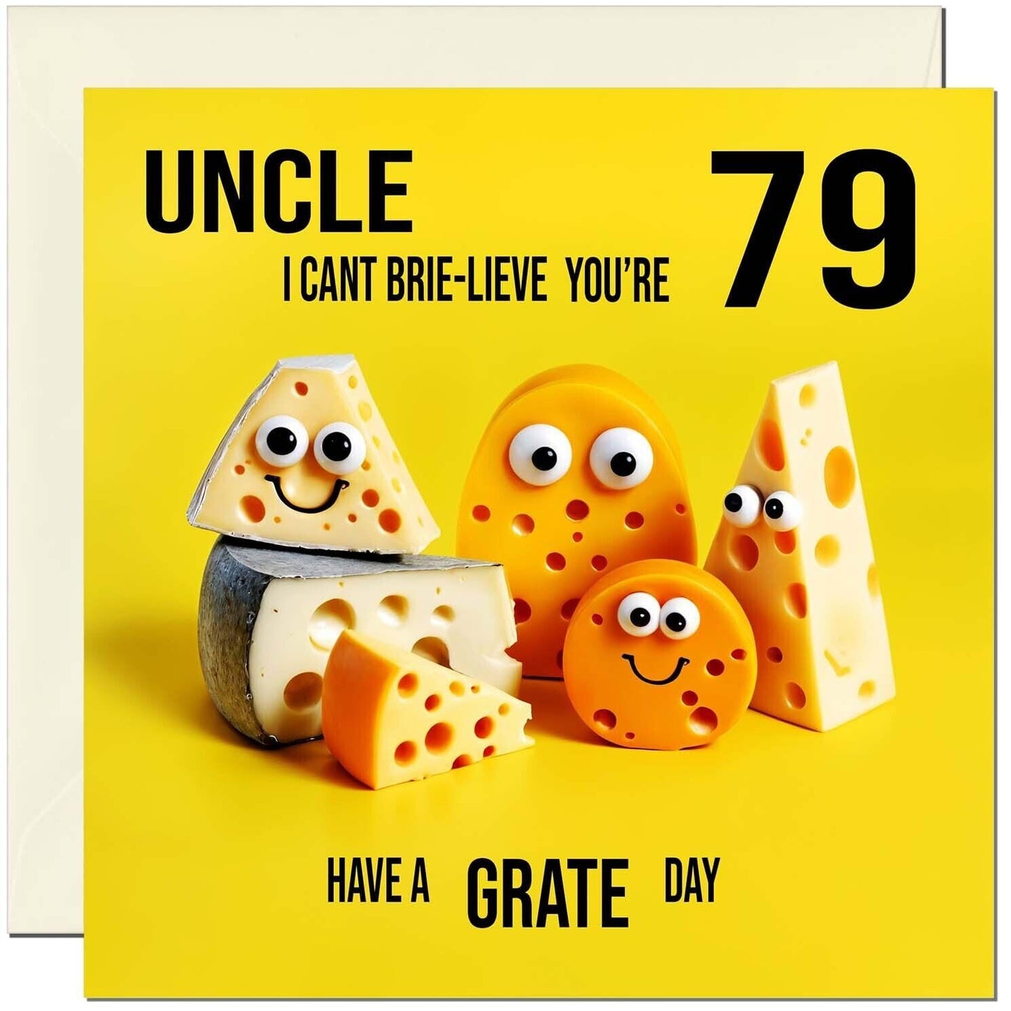 Uncle funny Birthday Card for Uncle - Cheese Pun Funny Uncles