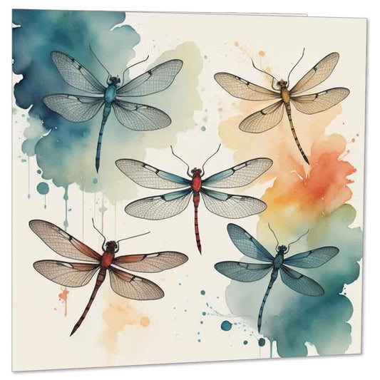 Dragonfly Greeting Card Birthday Card 145 x 145mm