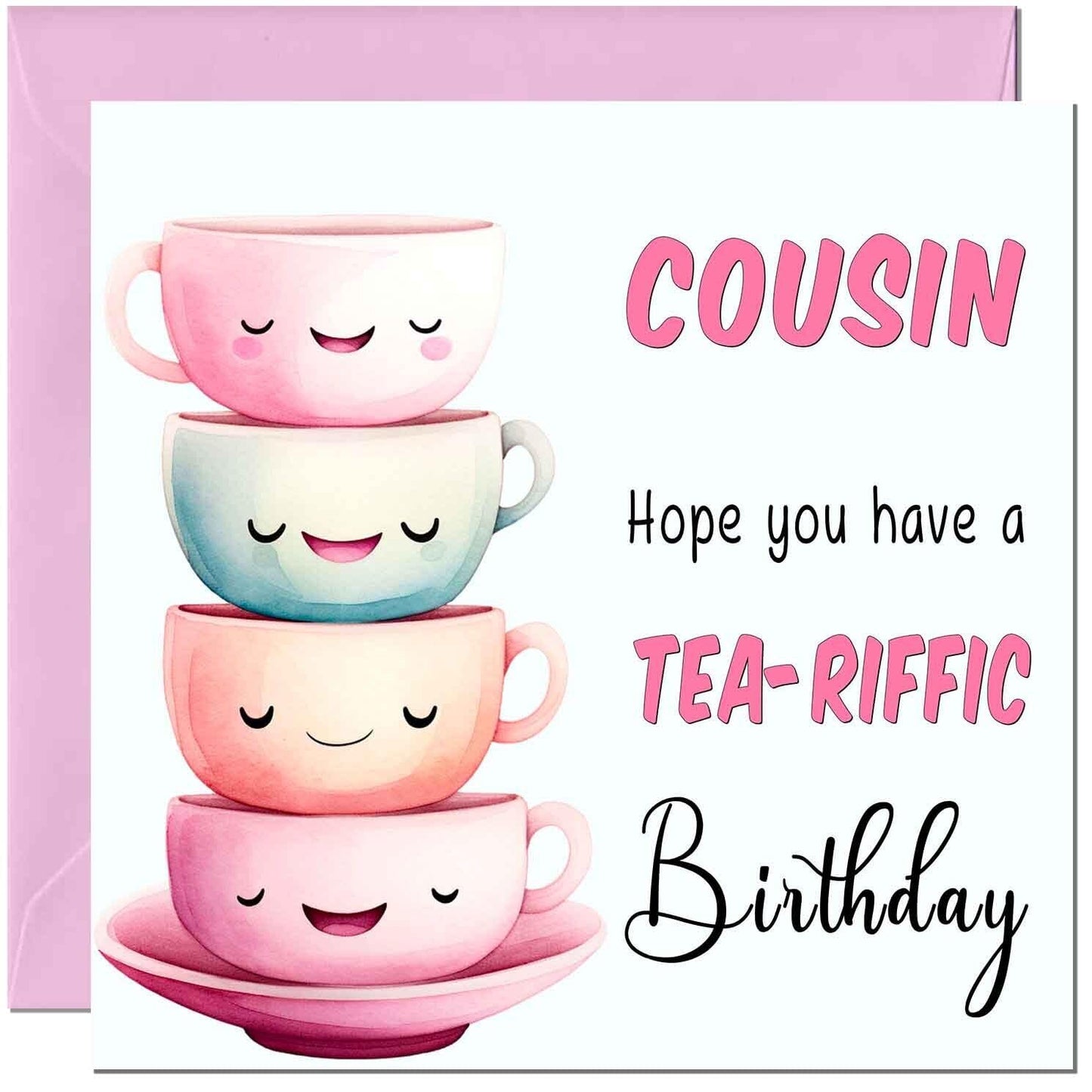 Birthday Card for Women Tea-Riffic Cute