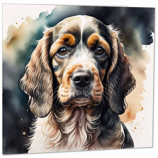 Cocker Spaniel Greeting Card - Watercolour Cocker Spaniel 145mm x 145mm