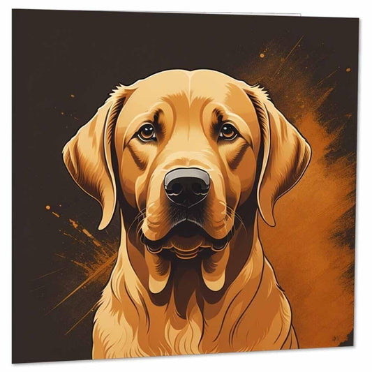 Labrador Greeting Card Dog Yellow Lab Birthday Card 145 x 145mm