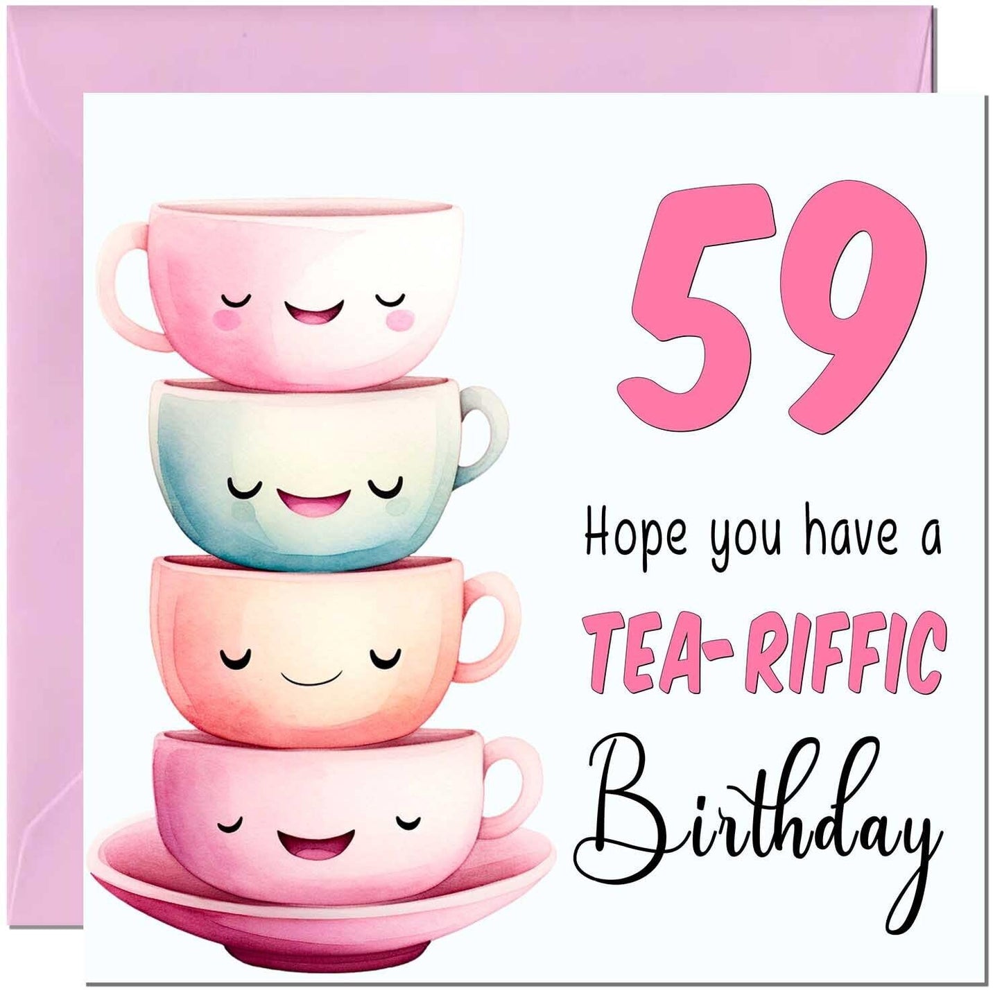 Birthday Card for Women Tea-Riffic Cute