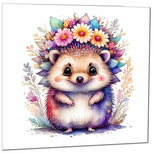 Cute Hedgehog Greeting Card - Any Occasion -