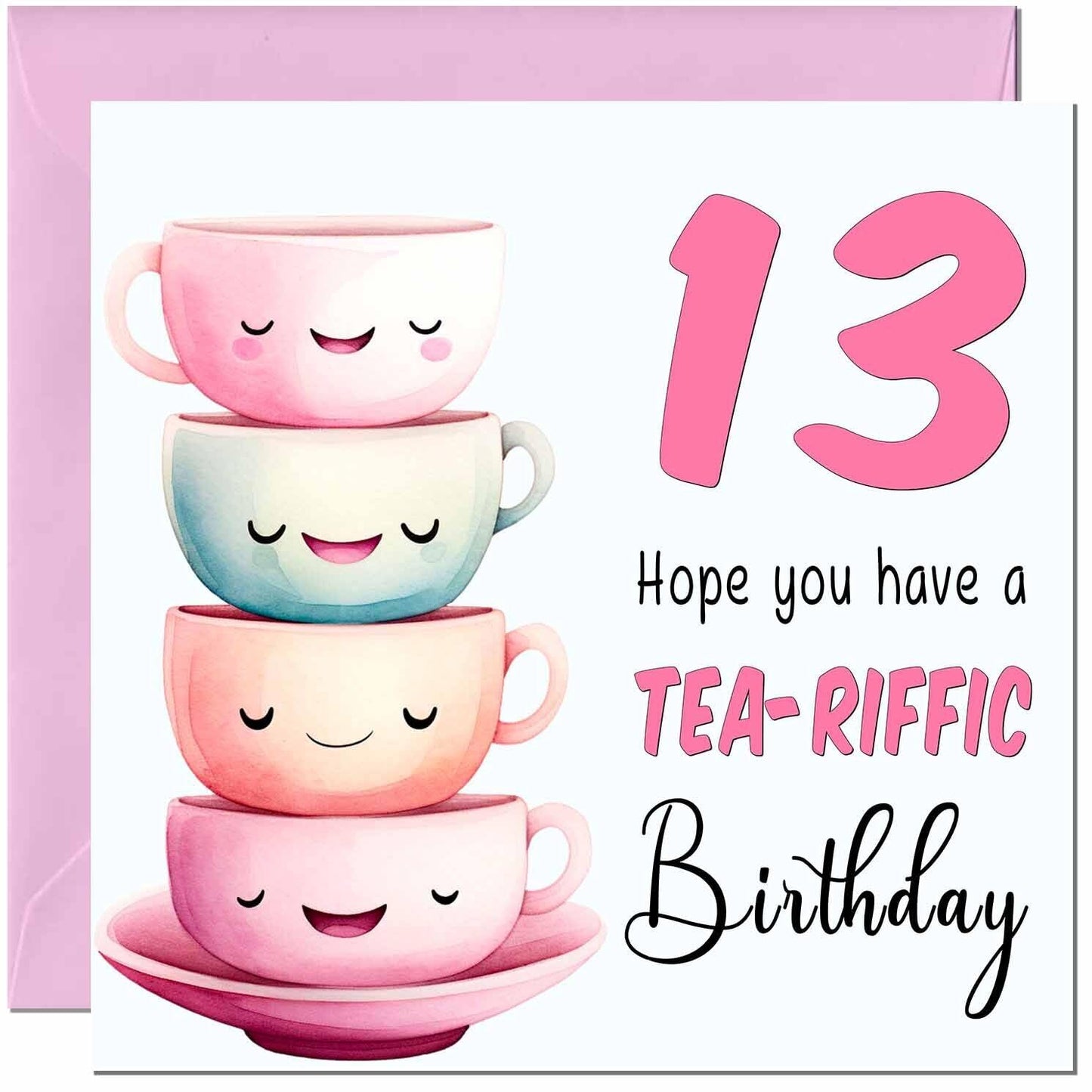 Birthday Card for Women Tea-Riffic Cute