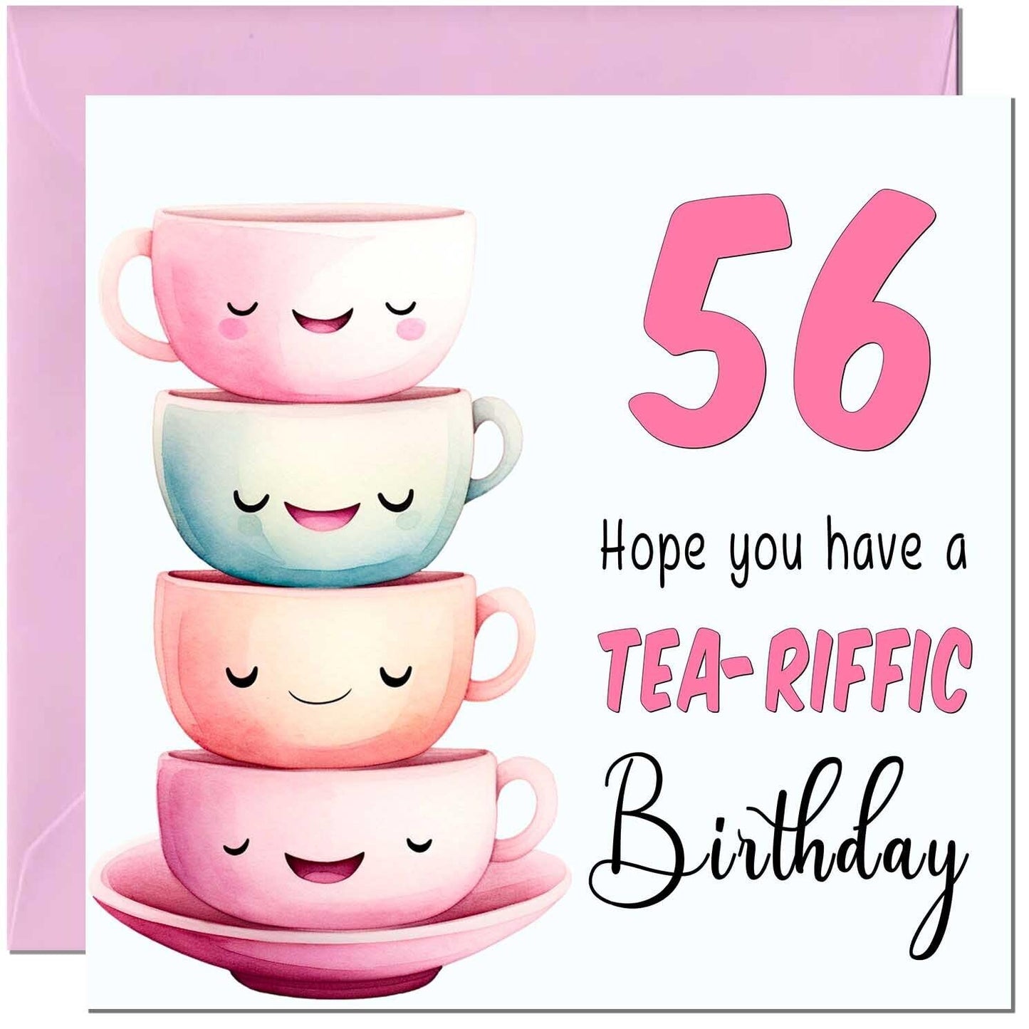 Birthday Card for Women Tea-Riffic Cute