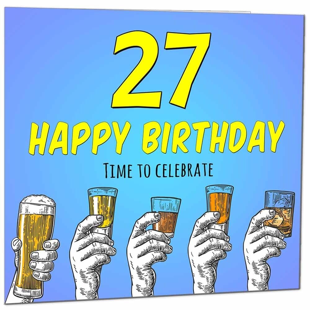 Birthday Card for Men Him Beer Drinks Men's