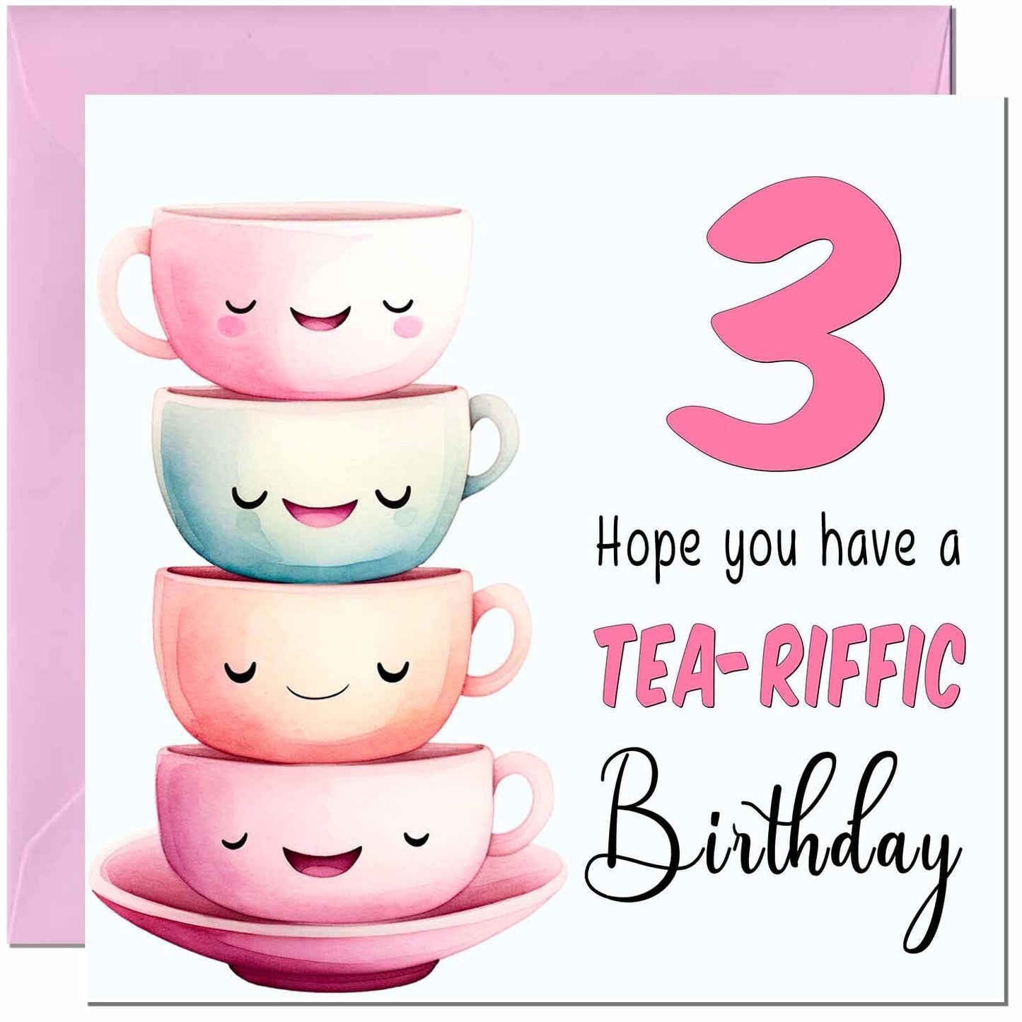 Birthday Card for Women Tea-Riffic Cute