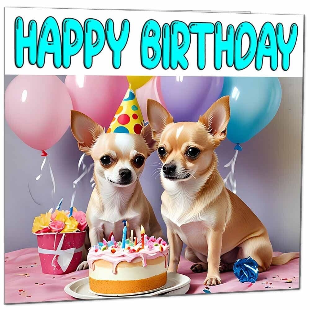 Chihuahua Birthday Card - Cute Fun Dog Birthday Card - 145 x 145mm